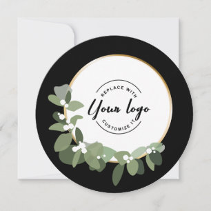 2024 Holiday Corporate Modern Wreath Custom Logo
