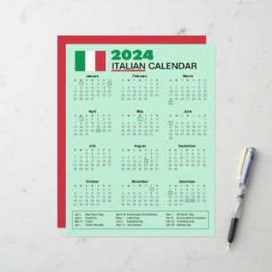 2024 Italian Calendar with Holidays   Calendario