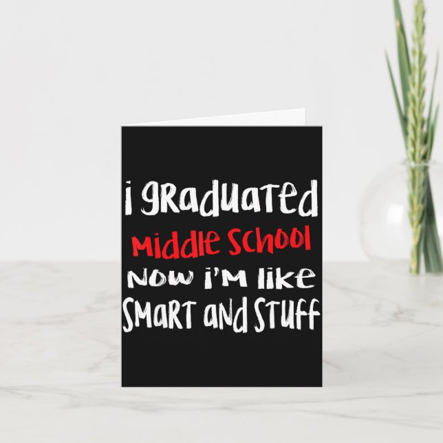 2024 junior high graduation funny middle school card (Front)