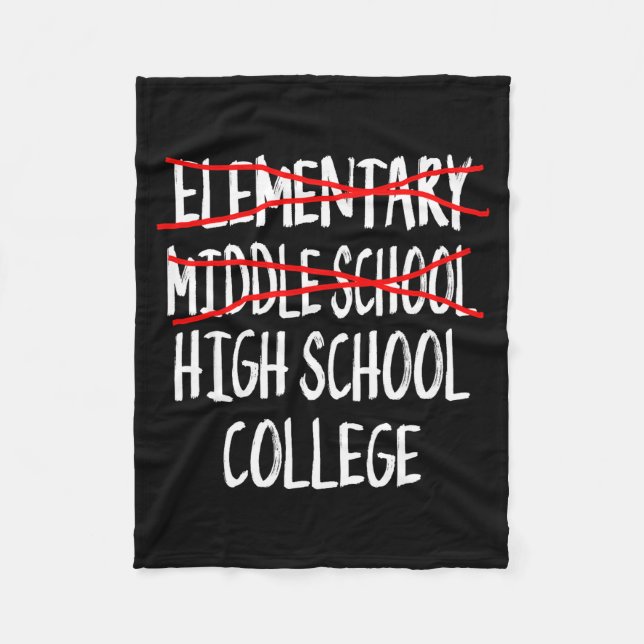 2024 junior high graduation funny middle school fleece blanket (Front)