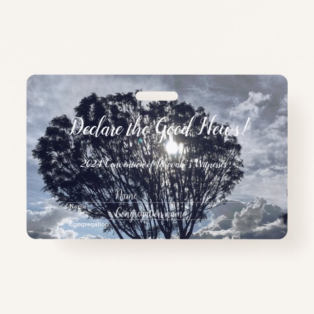 2024 JW convention clouds ID Badge (Front)