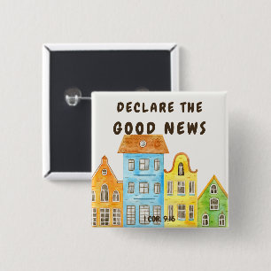 2024 JW Convention Declare the Good News   15 Cm Square Badge
