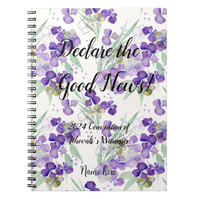 2024 JW convention hydrangeas Notebook (Front)