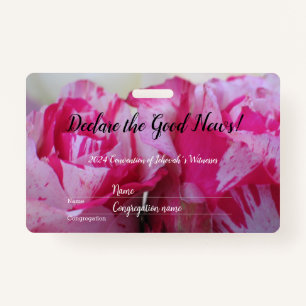 2024 JW convention Roses  ID Badge