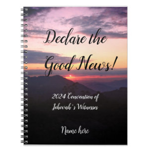 2024 JW Convention Sunset with name Notebook