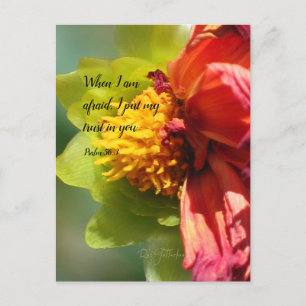 2024 JW year text Psalm 56:3 Invitation Postcard
