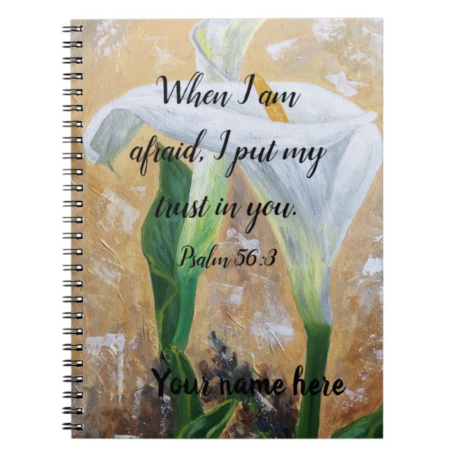 2024 JW year text Psalm 56:3 Notebook (Front)