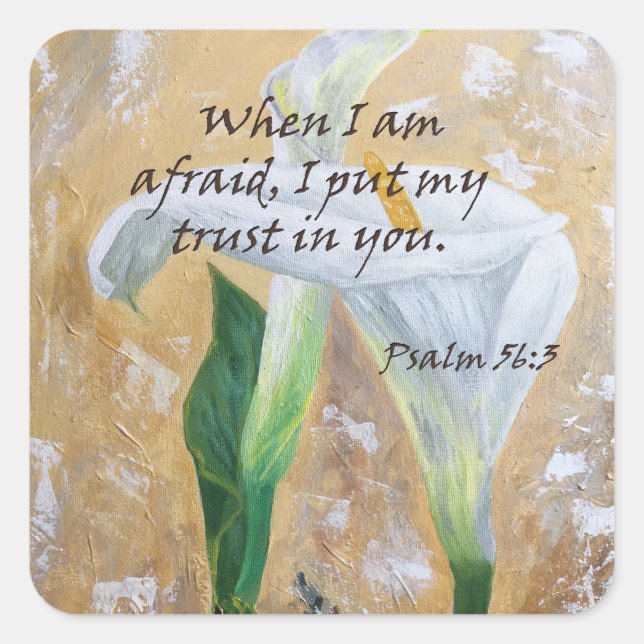 2024 JW year text Psalm 56:3 Square Sticker (Front)