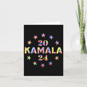 2024 Kamala Harris For President Distressed Tie-dy Card