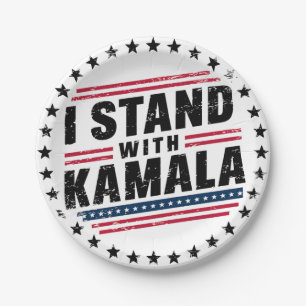 2024 Kamala Harris Madam President USA Vote Paper Plate