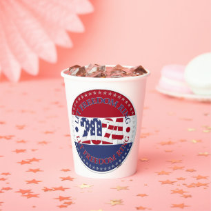 2024 Let Freedom Ring USA Flag Paper Cups