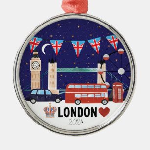 2024 London Christmas Decor Metal Ornament