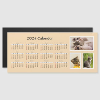 2024 Magnetic Calendar Custom Photo