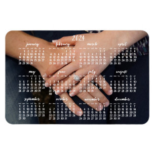 2024 Magnetic Calendar Photo Magnet 4x6