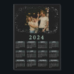 2024 magnetic calendar with photos of family<br><div class="desc">2024 magnetic calendar with photos of children.Just replace the photo with a photo of your children.</div>