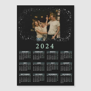 2024 magnetic calendar with photos of family