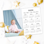 2024 Magnetic Modern Calendar Child Photo 12 Month<br><div class="desc">2024 Magnetic Modern Calendar Child Photo 12 Month. Add your photo and create perfect Magnetic Calendar!</div>