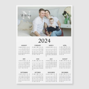 2024 Magnetic Photo Monogram Calendar