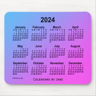 2024 Miami Grey Calendar by Janz Mouse Pad