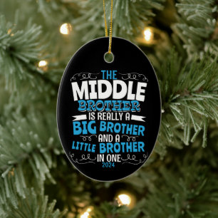2024 Middle Brother - New Big Brother Ceramic Ornament