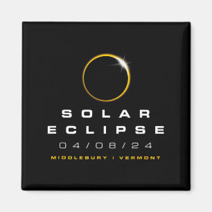 2024 Middlebury Vermont Solar Eclipse Magnet