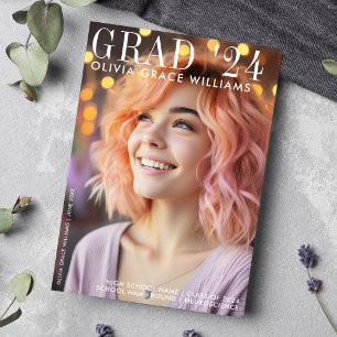 2024 Modern Graduation Magazine Overlay Announcement