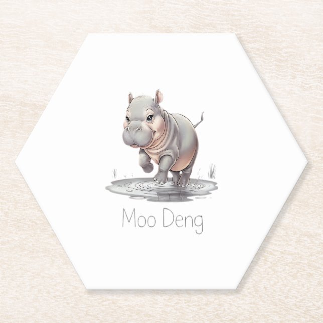 2024 Moo Deng Paper Coaster (Front)
