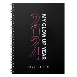 2024 My Glow Up Year Personalised Notebook