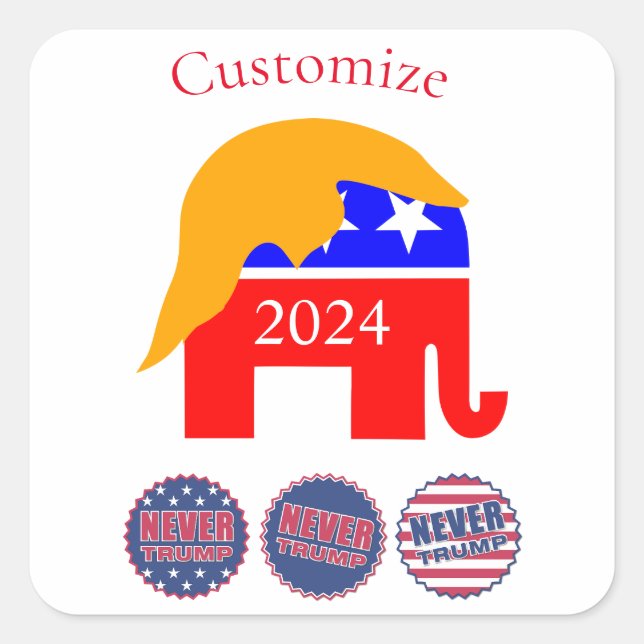 2024 Never Trump Thunder_Cove Square Sticker (Front)