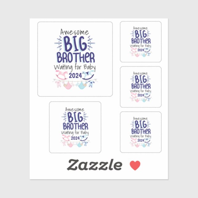 2024 New Big Brother Waiting for Baby Sibling (Sheet)