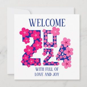 2024 NEW YEAR GREETING MOM DAD SISTER BROTHER BOSS HOLIDAY CARD