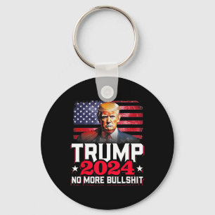 2024 No More Bull America Flag Key Ring