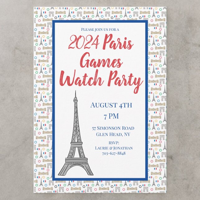 2024 Paris Games Summer Watch Party Invitation (Creator Uploaded)