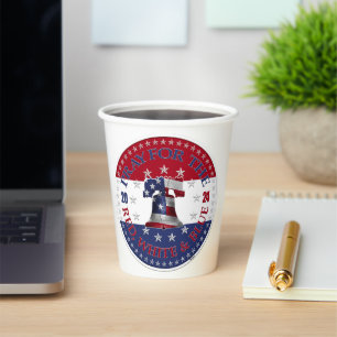 2024 Pray For The Red, White and Blue Liberty Bell Paper Cups