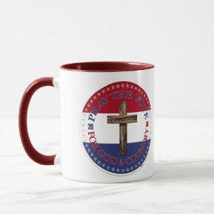 2024 Pray The Vote For God and Country with Cross Mug