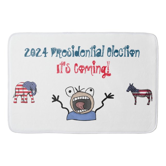 2024 Presidential Election, It's Coming! Bath Mat (Front)
