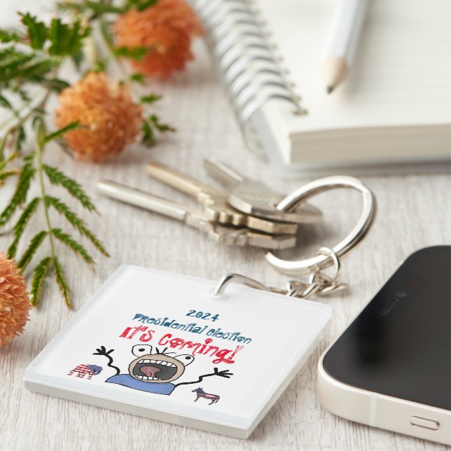 2024 Presidential Election, It's Coming! Key Ring (Front Right)