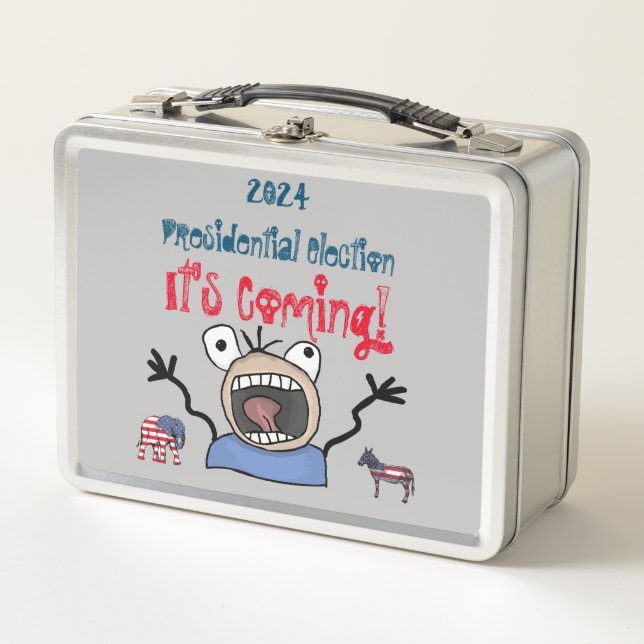 2024 Presidential Election, It's Coming! Metal Lunch Box (Front)