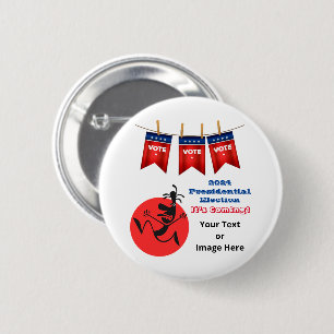 2024 Presidential Election, Running Man Edition 6 Cm Round Badge