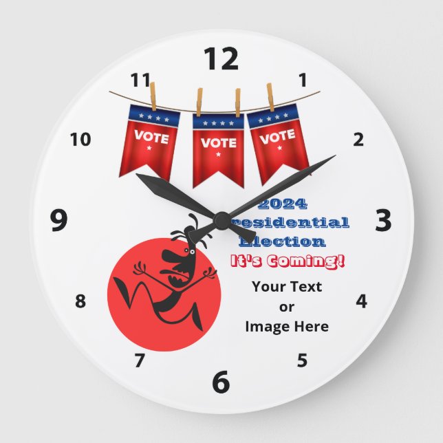 2024 Presidential Election, Running Man Edition Large Clock (Front)