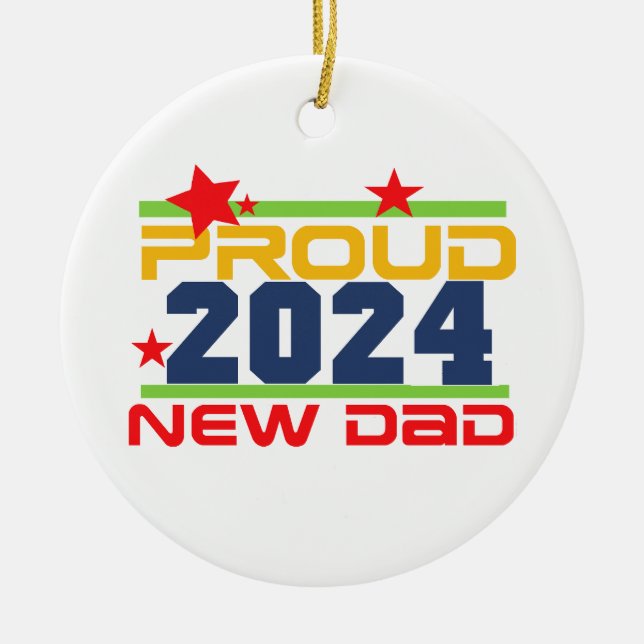 2024 Proud New Dad Ornament (Front)