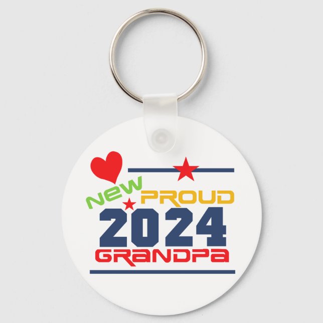 2024 Proud New Grandpa Keychain (Front)