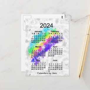 2024 Rainbows End 6 Month Mini Calendar by Janz Postcard