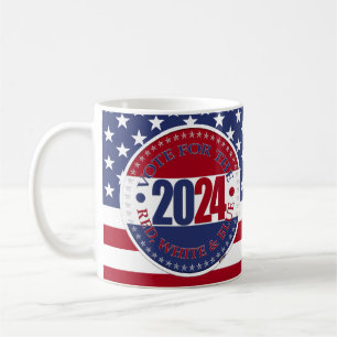 2024 Red and Blue Vote for the Red White and Blue Coffee Mug