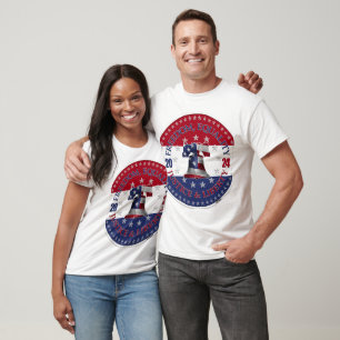 2024 Red Blue Freedom, Equality, Justice Liberty B T-Shirt