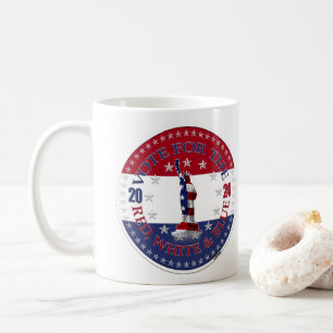 2024 Red Blue Vote for the Red White Blue Statue Coffee Mug