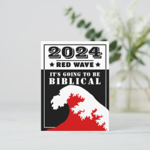 2024 RED WAVE It's going to be BIBLICAL Postcard