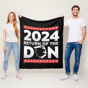 2024 Return Of The Don Trump 45 47 US President Fleece Blanket