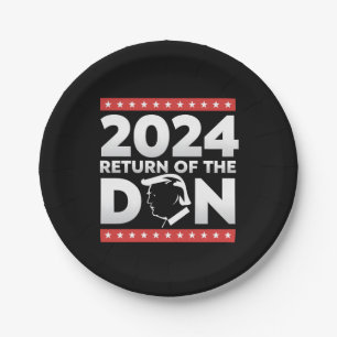 2024 Return Of The Don Trump 45 47 US President Paper Plate
