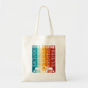 2024 Schedule Formula Racing Formula Car Retro Tote Bag